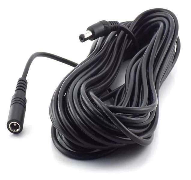 DC Black Power Extension Cable - 10m
