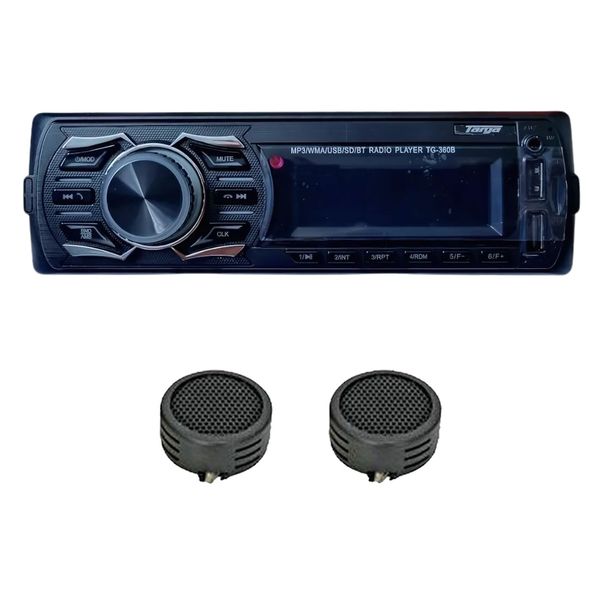 Targa TG-360B Digital Dual USB Media Player Receiver &amp; Evo Tweeters