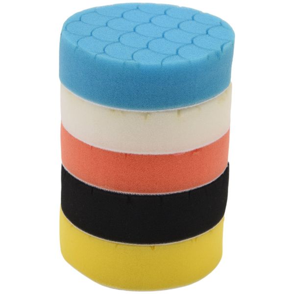 5Pcs 4 Inch Polishing Pads Buffing Sponge Pads Kit For Car Buffer