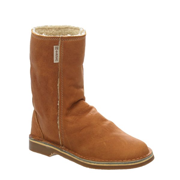Gurmuki Ladies Leather KUDU Fur Boots - Toffee