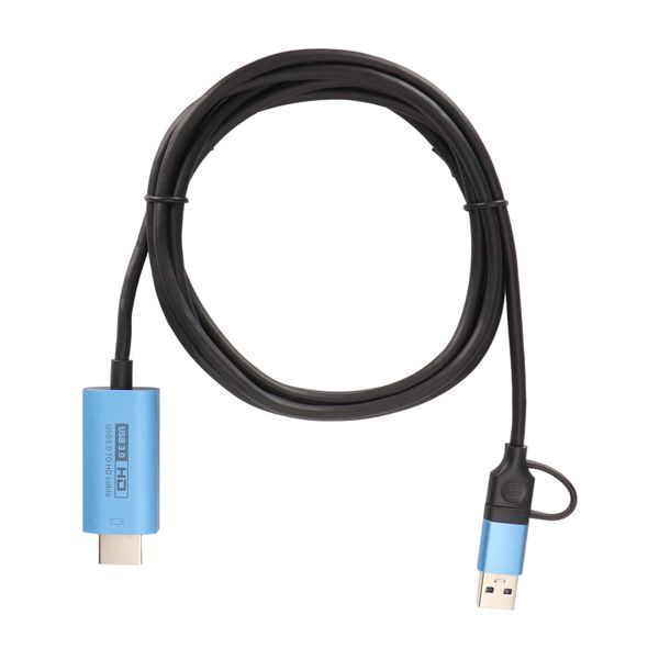 USB3.0 to HD Multimedia Interface Cable 5Gbps 1080P USB C to HD Adapter