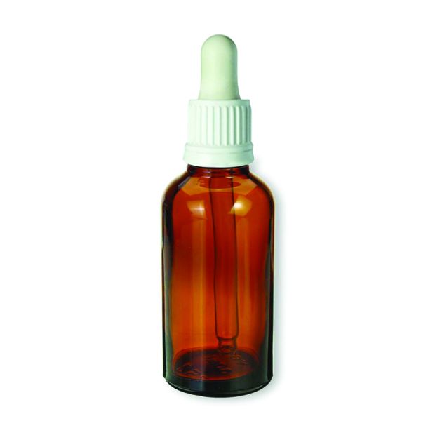 20 x 30ml Amber Glass Dropper Bottle with White Pipette