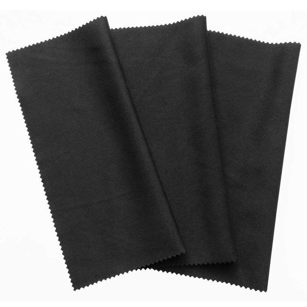 3X Microfiber Cleaning Cloth 20X19Cm Black Cleaning Cloths Touchscreen