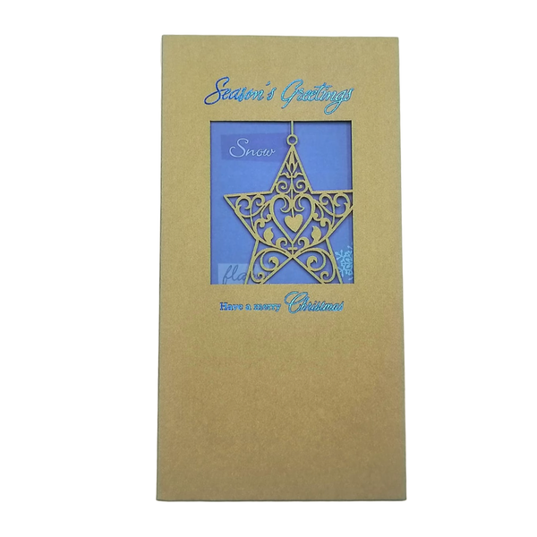 Season's Greetings Cut Out Card