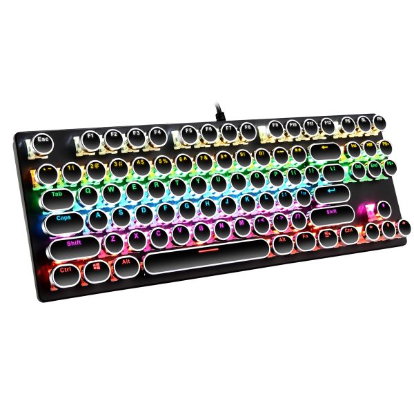 T-WOLF "T70 Punk" 87 Keys Wired Mechanical Keyboard - Blue Switch