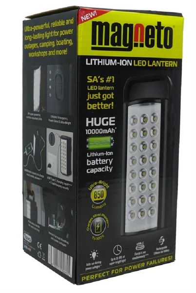 Tevo Magneto LED Lantern Lithium Ion Black 3.0 with type C Charger