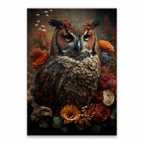 Brown Owl Decorative Poster - A1