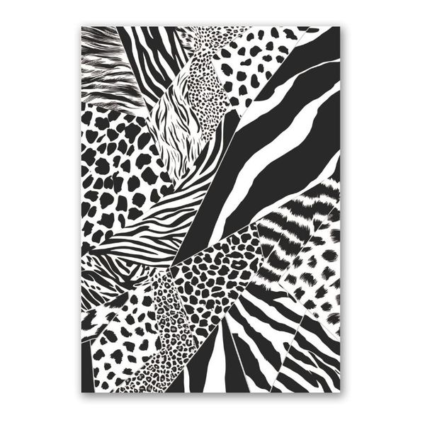 Mixed Animal Pattern Canvas Abstract Wall Art
