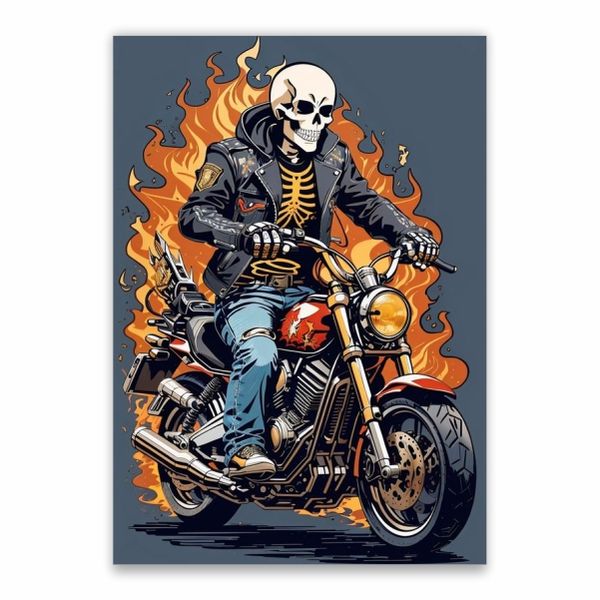 Ghost Rider Fire Poster - A1