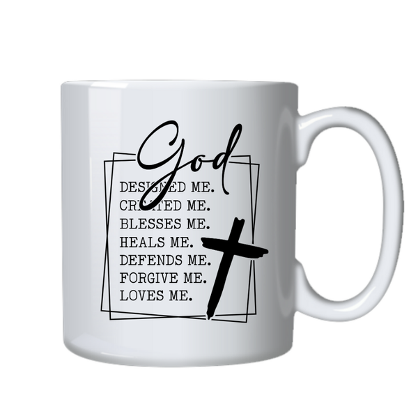 God Designed Me Christian Theme Birthday Christmas Gift Mug Cup-402