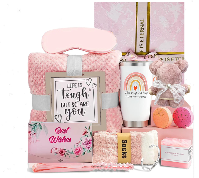 Relaxation Spa Gift Set - 13 Pieces Self Care Package for Women