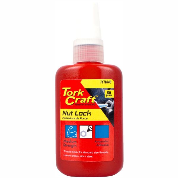 Tork Craft Nut Lock Medium Strength For Std Sized Threads - Blue - 50G
