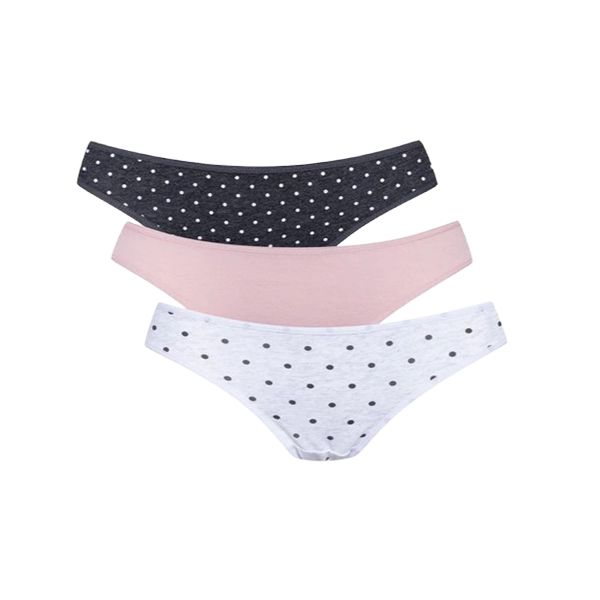 Secret Shield Bikini Panties Grey, Pink And Black 3 Pack