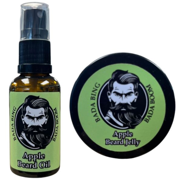 Bada Bing Apple Growth Beard Oil &amp; Jelly Combo for Softer, Fuller Beards