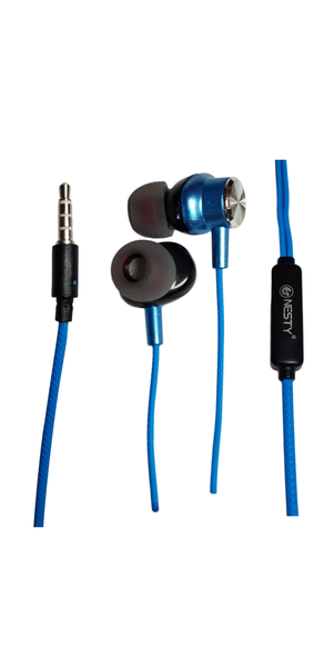 NESTY Q132 Super Bass And Stereo Earphones With Microphone - Blue