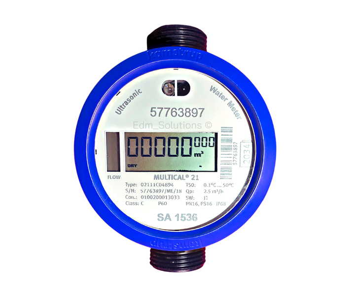 Ultrasonic smart post paid water meter MULTICAL 21 &amp; flowIQ 2200
