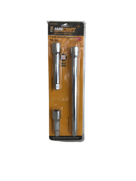 Bebona 3 Piece 1/2in Drive Extension Bar Set