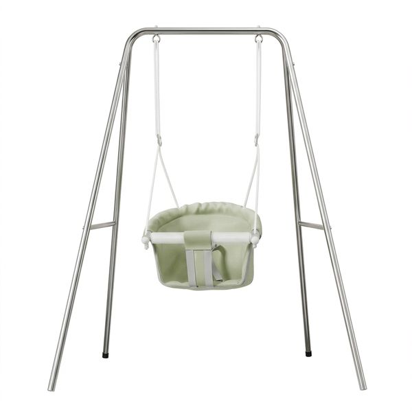 2 Piece - Baby Hanging Swing Seat With Stand ForToddlers - Green