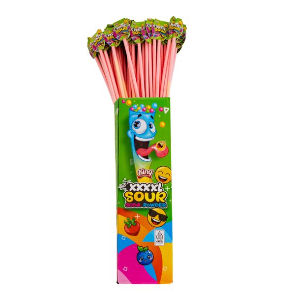 King Candy XXXXL Sour Soda powder 25g Box of 100