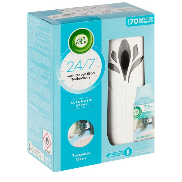 Airwick 250ml, Freshmatic Auto Spray, Complete, Turquoise Oasis