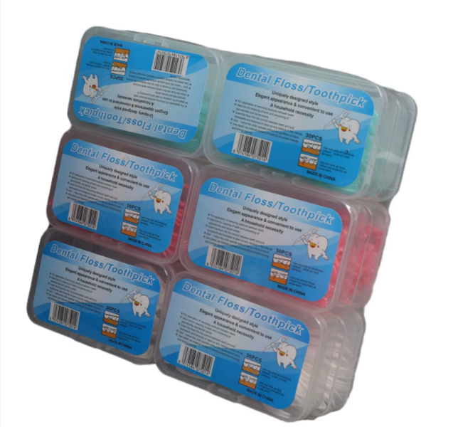 Dental Floss Toothpicks, 6 Pack, Oral Hygiene Care