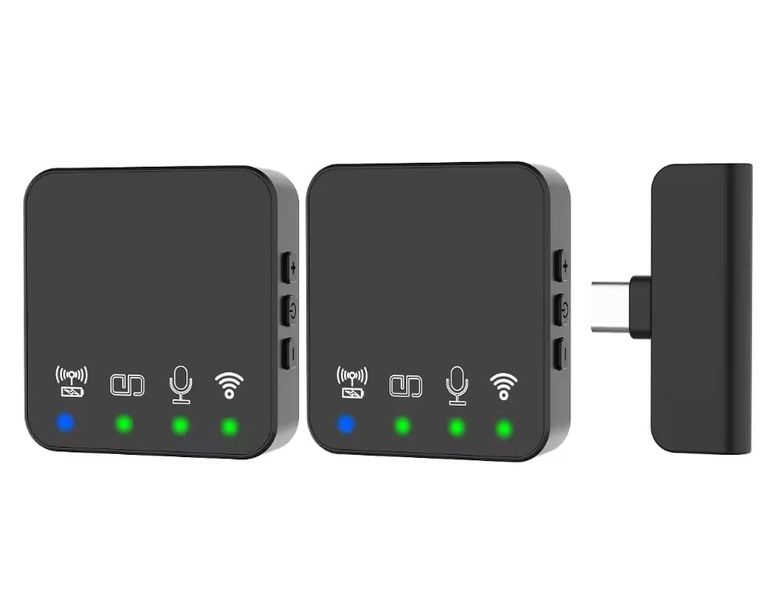 Wireless Lavalier Microphone - Dual Transmitter + Receiver