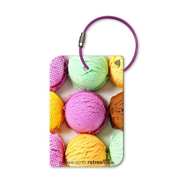 retreev - Smart Id Luggage Tag - Nfc and Qr Code Luggage Tags - Icecream