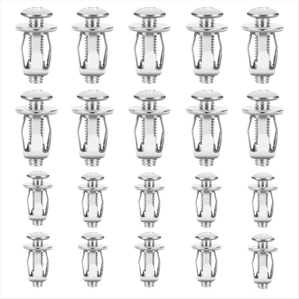 40 Pcs Hollow Door Anchors and Screws Compatible with None