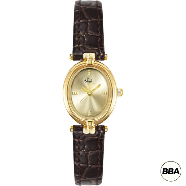 BBA-Vintage gold oval women's watch, stylish and exquisite