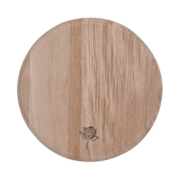 Weathered Oak Wood Placemat With Protea Design Dual Purpose Server