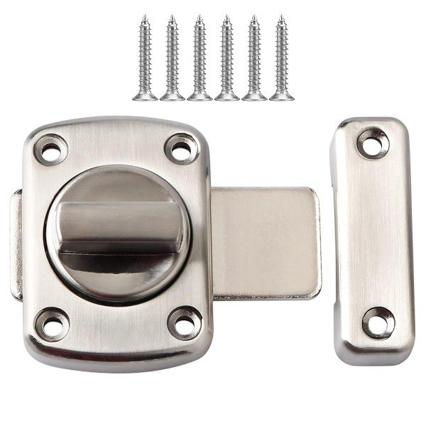 1 Piece - Large Universal Anti-Theft Door Lock - Silver