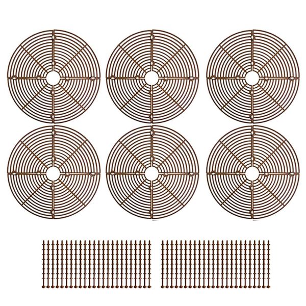 6 Pieces Plant Pot Grid Soil Protector Covers Cuttable Flower Protector