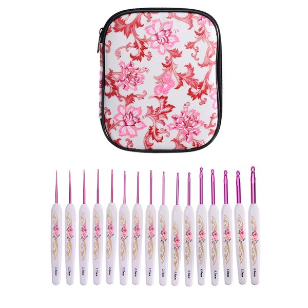 DIY 16 Piece Weaving Tools Crochet Hooks Knitting Needles Set With Bag