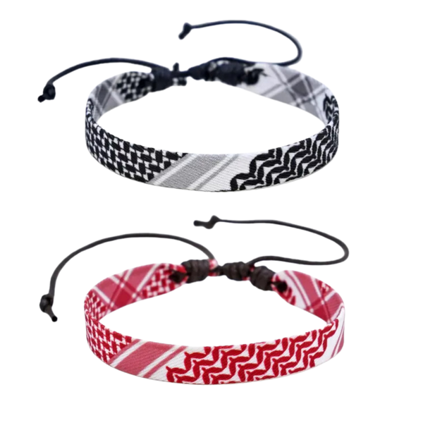 Keffiyeh Wristbands Bracelet - Pack of 2
