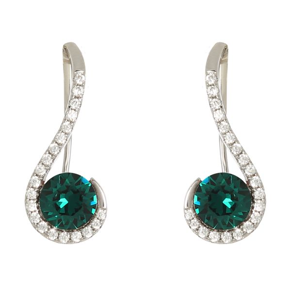 Stella Luna Lily Earring - Emerald Crystal