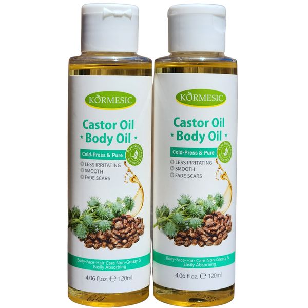Kormesic Castor Oil Body Oil (2X120ml)