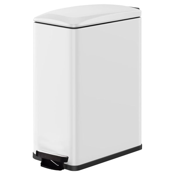 30L Modern Soft-Close Lid Slim Pedal Bin with Lid