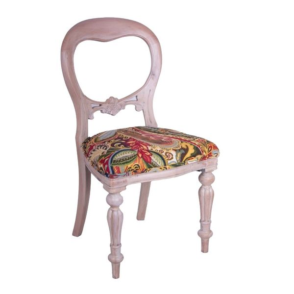 Wooden Antique Bustle Back Chair