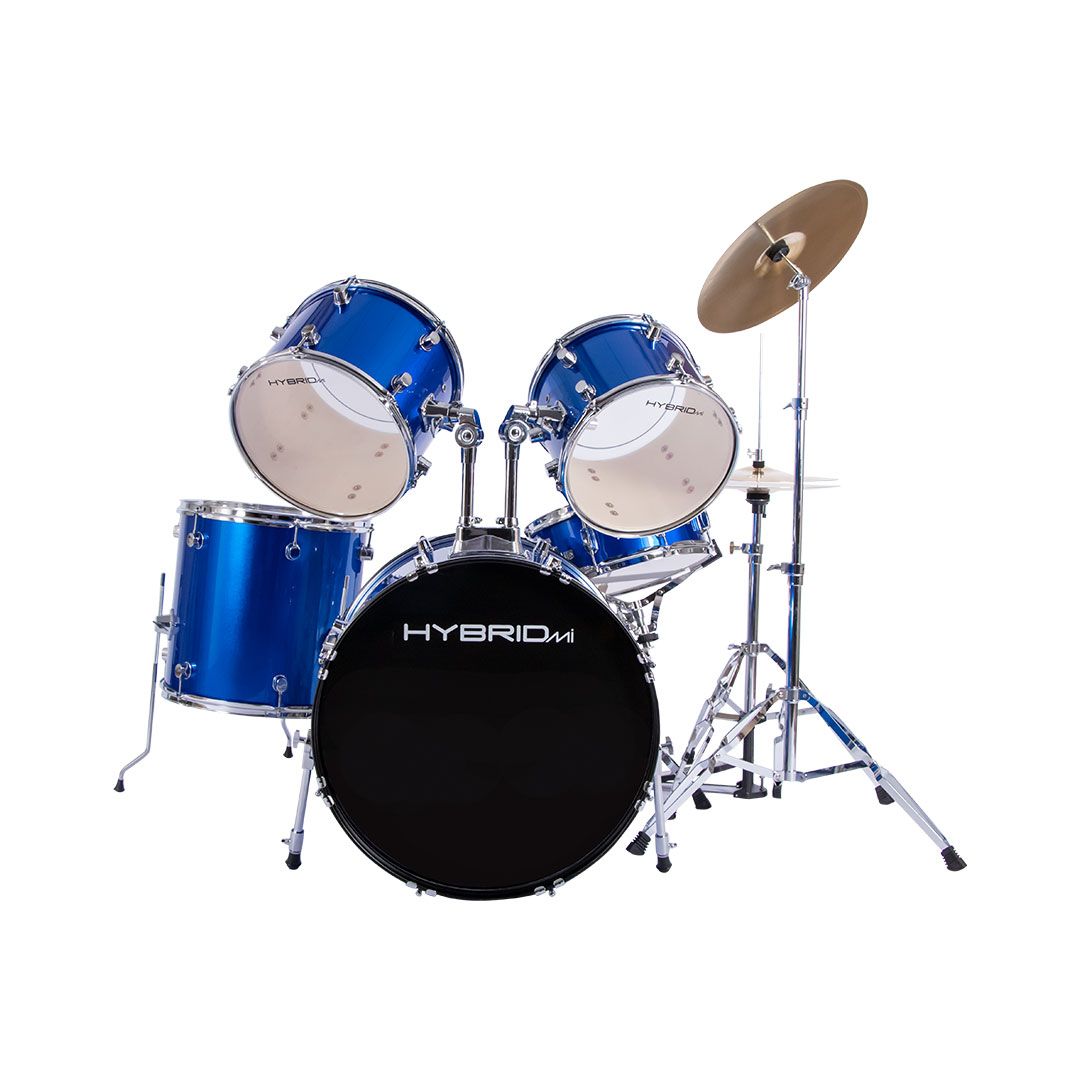 Hybrid Mi Hd5 Lazer Blue 5 Piece Drum Kit