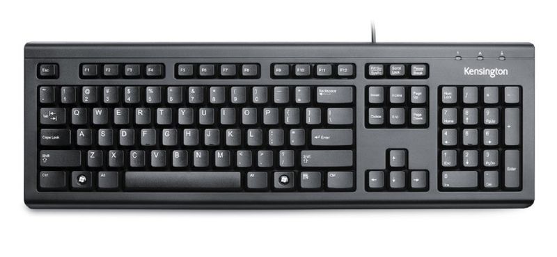 Kensington ValuKeyboard - Black - Wired - USB