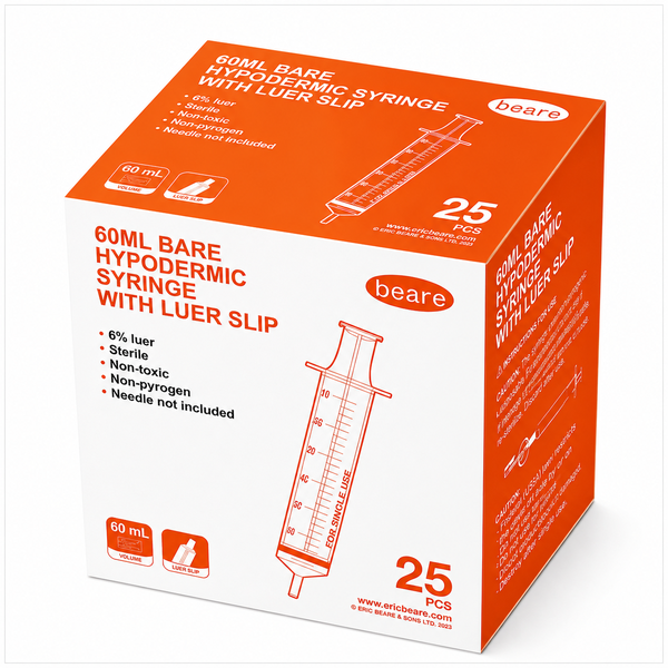 60ml 3-Piece Luer Slip Syringe