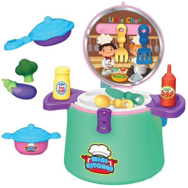 Little Chef Portable Cooking Playset - Food Pretend Play - Toys for Girls