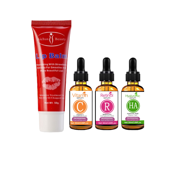 Lip Balm Treatment For Very Dry Or Chapped Lips &amp; 3 Anti- Aging Serums