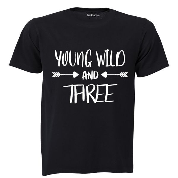 Wild &amp; Three - Kids T-Shirt - Black image