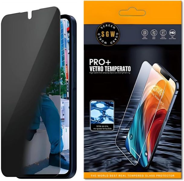 Spy Anti Peep Privacy Screen Guard Protector Gla image
