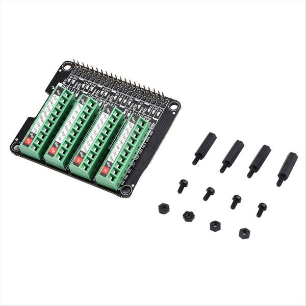 Ultra-Small Rpi Gpio Status Led &amp; Terminal Block Breakout Board