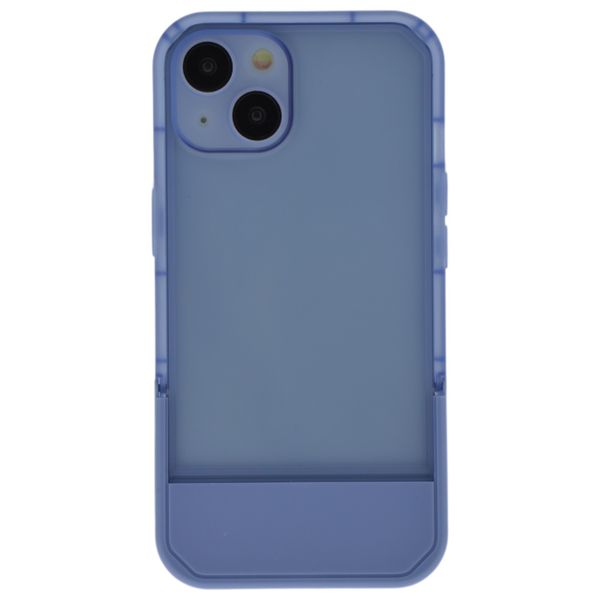 Blue Transparent Phone Case With Built-In Kickstand -Compatible With iPhone