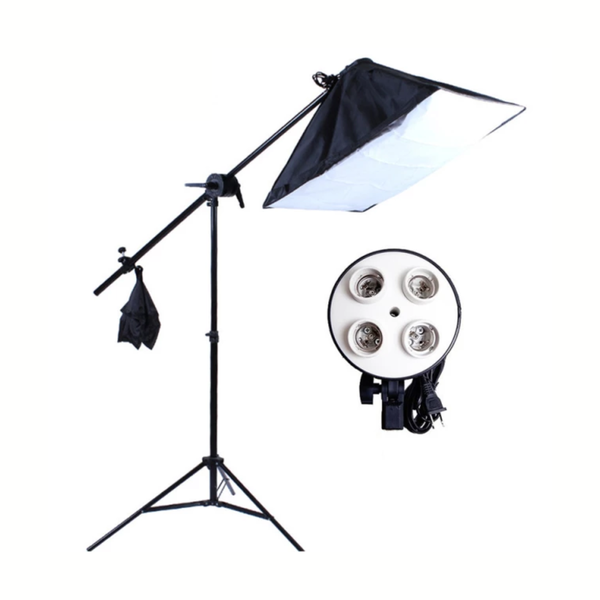 Boom Arm Lighting Stand - Softbox - 4 Socket
