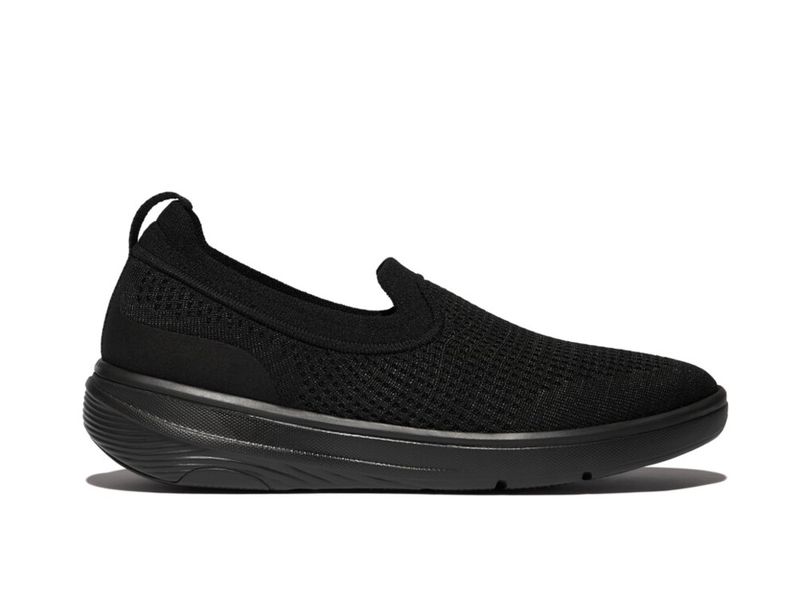 FitFlop Super- Q Knit Slip-Ons All Black