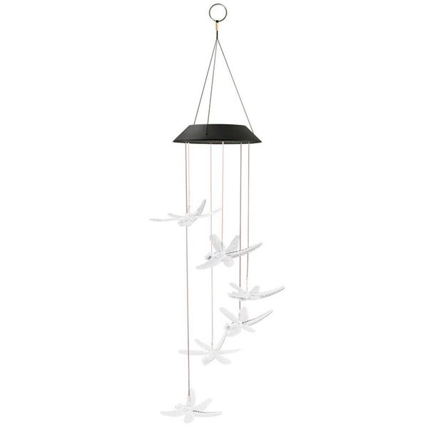 Solar Powered Wind Dragonfly Chime Garden Light FA-070